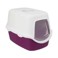 Trixie Vico Litter Box With White Hood For Cats Berry 40X40X56Cm