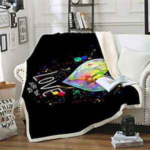 Multifunctional Blankets, Heart  Letter Polyester Warmer Comfy Blankets Lightinthebox