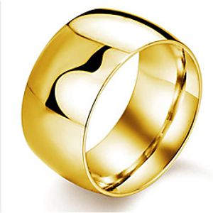 Men Band Ring Classic Gold-Red Silver Black Titanium Steel Donuts Fashion 1pc 7 8 9 10 11 / Men's miniinthebox
