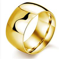 Men Band Ring Classic Gold-Red Silver Black Titanium Steel Donuts Fashion 1pc 7 8 9 10 11 / Men's miniinthebox - thumbnail