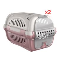Georplast Rhino Pet Carrier - Pink (Pack of 2)