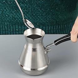 1pc Stainless Steel Cone Milk Cup, European Style Hand Brewed Pot, Flower Cup, Turkish Style Coffee Pot, With Long Handle, Coffee Utensil, Milk Jar, Flower Jar, Milk Cup, Water Pot, Sharing Pot, Be He Lightinthebox