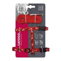 M-Pets Catogo Cat Harness & Leash Set Red