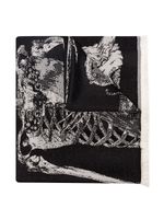 Alexander McQueen King and Queen embroidered shawl - Black - thumbnail