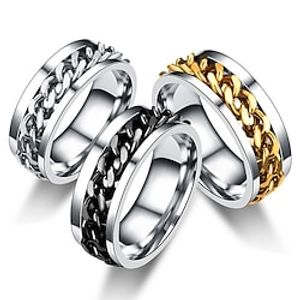 men's titanium steel rotatable beer bottle chain ring Lightinthebox