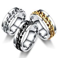 men's titanium steel rotatable beer bottle chain ring Lightinthebox - thumbnail