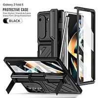 Phone Case For  Samsung Galaxy Z Fold 5 4 Hinge Protection Stylus Case With Glass Front Film  Slide Lens Cover Ultra Drop-proof Cover Lightinthebox - thumbnail