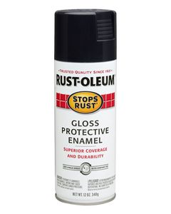 Rustoleum Stops Rust Gloss Black 12Oz