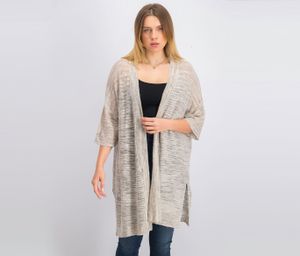 Womens Textured Cardigan  Natural
