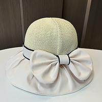 Hats Headwear Acrylic / Cotton Straw Bucket Hat Floppy Hat Straw Hat Casual Holiday Elegant Retro With Bowknot Pure Color Headpiece Headwear Lightinthebox