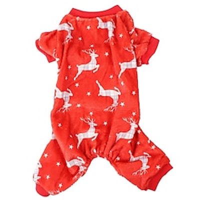 Clothes for Pets Winter Clothing Bad Christmas Jumpers Ugly Xmas Jumper Christmas Funny Jumpers Pet Holiday Outfit Pet Dress up Clothes Reindeer Pet Coat Dog Sweater Dog Turtleneck Warm Coat Dog Pullover Dog Cat Double Sided Flannel Christ Lightinthebox