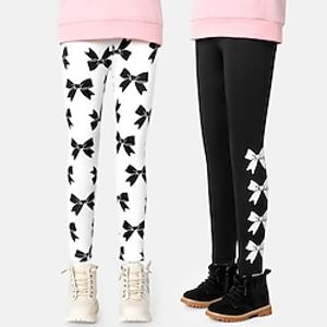 Girls' 3D Bow tie Leggings Fall Winter Active Cute Streetwear Polyester Kids 3-12 Years Outdoor Street Sport Slim miniinthebox