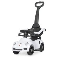 Megastar Ride On Porsche Style Push Car With Light And Music - White (UAE Delivery Only)