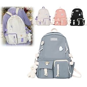Schoolbag Cartoon for Student Boys Girls Wear-Resistant Large Capacity With Water Bottle Pocket Nylon School Bag Back Pack Satchel 124.716 inch miniinthebox