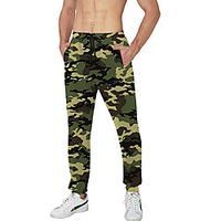 Men's Casual Athleisure Daily Sports Jogger Pants Sweatpants Pants Camouflage Full Length Drawstring Pocket 3D Print Camouflage Green Lightinthebox - thumbnail