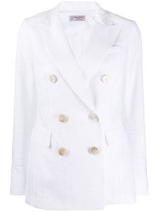 Alberto Biani fitted double-breasted blazer - 10 WHITE