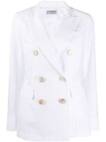 Alberto Biani fitted double-breasted blazer - 10 WHITE