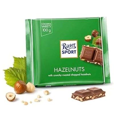 Ritter Sport Chopped Hazelnuts Chocolate, 100g Ritter Sport Chopped Hazelnuts Chocolate, 100g