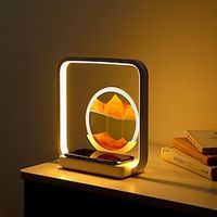 Flowing Sand Painting Desk Lamp Mobile Phone Wireless Charging Sand Painting Lamp Desktop LED Flowing Sand Painting Night Light Three Kinds Of Light Brightness Can Be Adjusted At Will miniinthebox - thumbnail