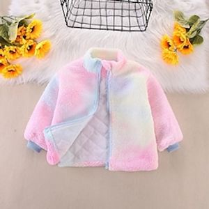 Toddler Girls' Puffer Jacket Solid Color Fashion Outdoor Coat Outerwear 3-7 Years Winter Pink Lightinthebox