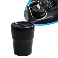 StarFire Multifunctional Car Mini Trash Bin Cup Holder Car Trash Can Auto Holder Cap Mounts Black Plastic Interior Accessories Lightinthebox - thumbnail