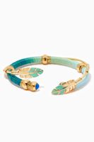 Stack Feather Bracelet in 24kt Gold Plating, Set of 2 Stack Feather Bracelet in 24kt Gold Plating, Set of 2