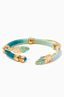 Stack Feather Bracelet in 24kt Gold Plating, Set of 2 - thumbnail