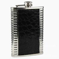 9oz Leather Stainless Steel Hip Flask Liquor Alcohol Drink Whisky Pocket Bottle - thumbnail