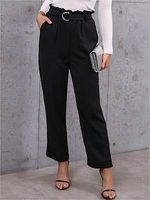 Women's Daily Casual Lace-up Nine-point Pants Professional Elastic Pants