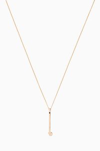"M" Pendant with Black Diamond in 18kt Rose Gold