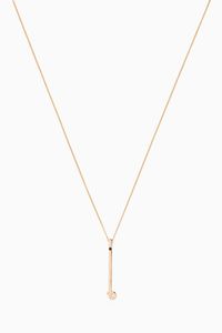 "M" Pendant with Black Diamond in 18kt Rose Gold