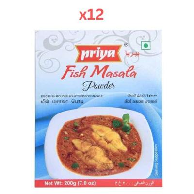 Priya Fish Masala Powder 200g Pack of 12