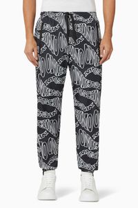 Warped Logo Nylon Jogging Pants