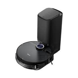 Midea Robot Vacuum cleaner, 4000Pa Strong Suction with BLDC motor App & Voice Control Smart Life, Dust Bin In Station is 2L for 45 days, Carpet Sensor, Display Screen, Black, S8+