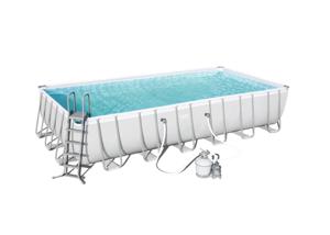 Bestway POWER STEEL™ RECTANGULAR POOL SET With Sand Filter Pump 7.32M X 3.66M X 1.32M