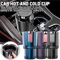 2-In-1 Smart Car Cup Warmer and Cooler Electric Coffee Warmer Beverage CoolingHeating Mug with Temperature Display for Car Trip Lightinthebox - thumbnail