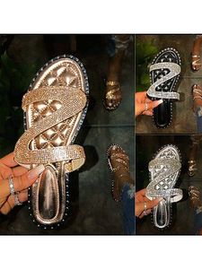 Rhinestone Leisure Beach Slippers