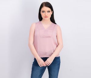 Womens Sleeveless Vneck Top  Blush