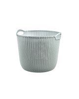 Curver 30 Liter Kint Large Round Basket with Handle Dark Grey
