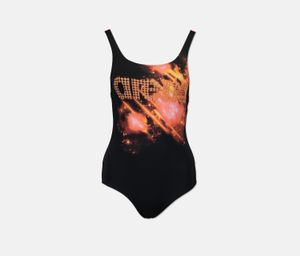 Womens Mop Printed One Piece  Black/Red