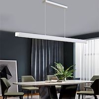 LED Linear Light, Aluminum Strip Hanging Lighting with Acrylic Shade Suspension Lamp, Modern Simple Long Chandeliers for Kitchen Island 110-240V Lightinthebox - thumbnail