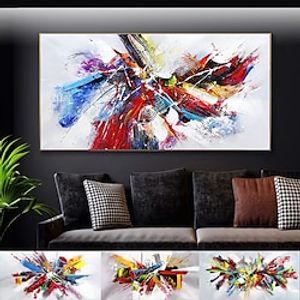Handmade Oil Painting Canvas Wall Art Decoration Modern Abstract for Home Decor Rolled Frameless Unstretched Painting miniinthebox