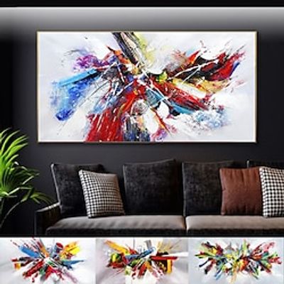 Handmade Oil Painting Canvas Wall Art Decoration Modern Abstract for Home Decor Rolled Frameless Unstretched Painting miniinthebox