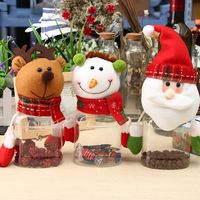 Snowman Christmas Santa Candy Filler Storage Bottle Xmas Party Decor Box Gift - thumbnail