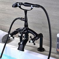 Bathtub Faucet - Retro Vintage Electroplated Roman Tub Ceramic Valve Bath Shower Mixer Taps Lightinthebox - thumbnail