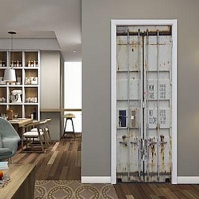 77/90200cm Simulation Door Stickers Removable Waterproof Wall Stickers Bedroom Living Room Pvc Stickers miniinthebox