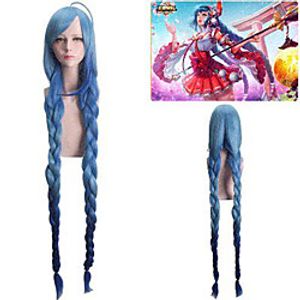 King of Glory Cosplay Cosplay Wigs Women's Braid 30 inch Heat Resistant Fiber Curly Blue Teen Adults' Anime Wig miniinthebox