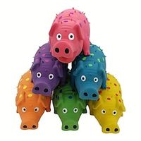 7.8 Inch Natural Latex Dog Squeaky Toys Polka Dot Pattern Pig Shaped Toy Dog Chew Toy Molar Toy Lightinthebox - thumbnail