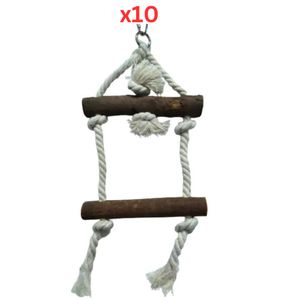 Pets Club Natural Wooden Bird Toy H-23 Cm, W-15 Cm (Pack of 10)