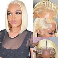 Blonde Bob Wig Human Hair 613 Lace Front Wig Human Hair 13X4 lace Front Bob Wig Human Hair Pre Plucked With Baby Hair 150% Density 613 Short Bob Wigs Human Hair for Women 10inch Lightinthebox